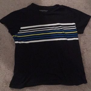 Black Tee (w/ Stripes)